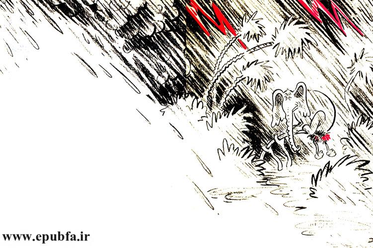 ناگهان طوفان وحشتناکی آغاز شد، آسمان برق میزد و میغرید